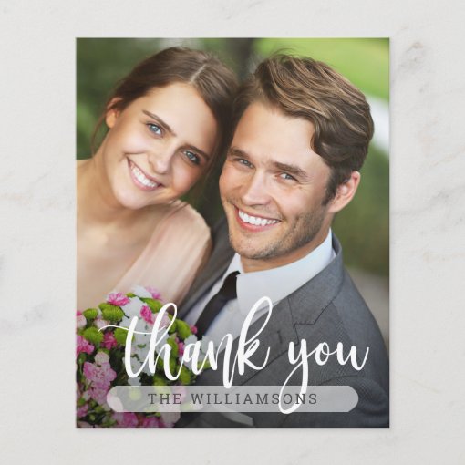 Photo Wedding Thank You Card Zazzle