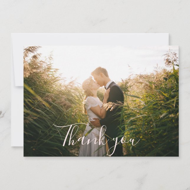 Photo wedding thank you card (Front)