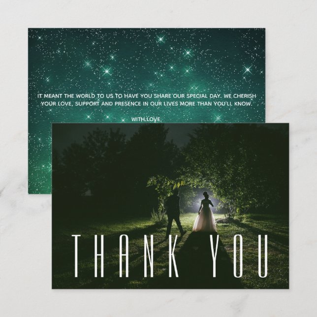 Photo Wedding Thank You Card (Front/Back)