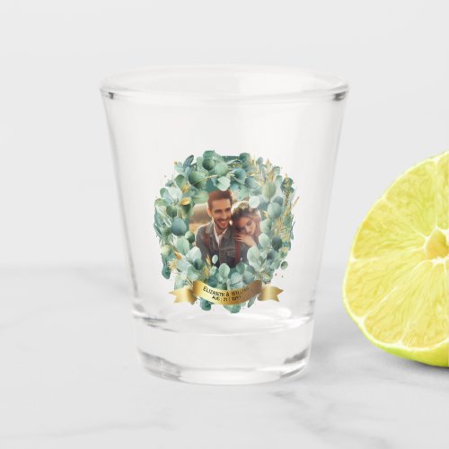 PHOTO Wedding Thank You Eucalyptus Leaves Gift   Shot Glass