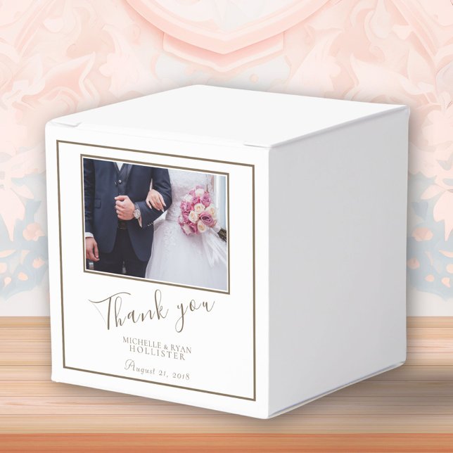 Photo Wedding Thank you Personalizable Favor Boxes (Creator Uploaded)