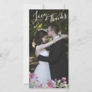 Photo Wedding Thank You Summer In Bloom  Card