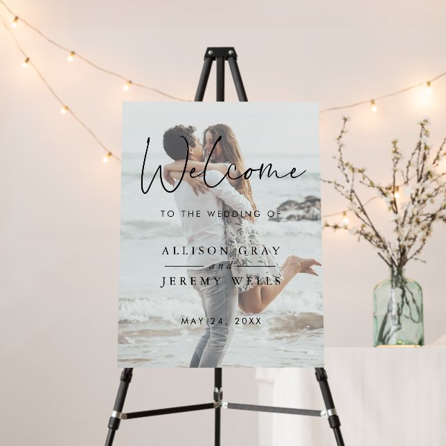 Photo Wedding Welcome Sign (In Situ (Stand))