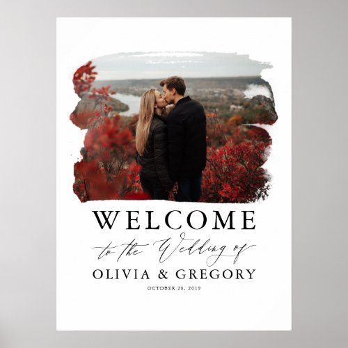 Photo Wedding Welcome Sign