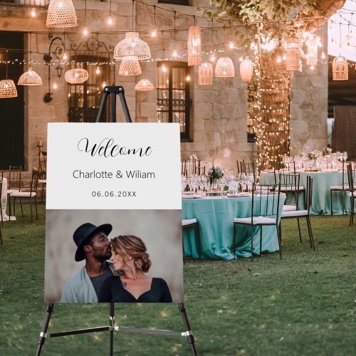 Photo wedding welcome sign