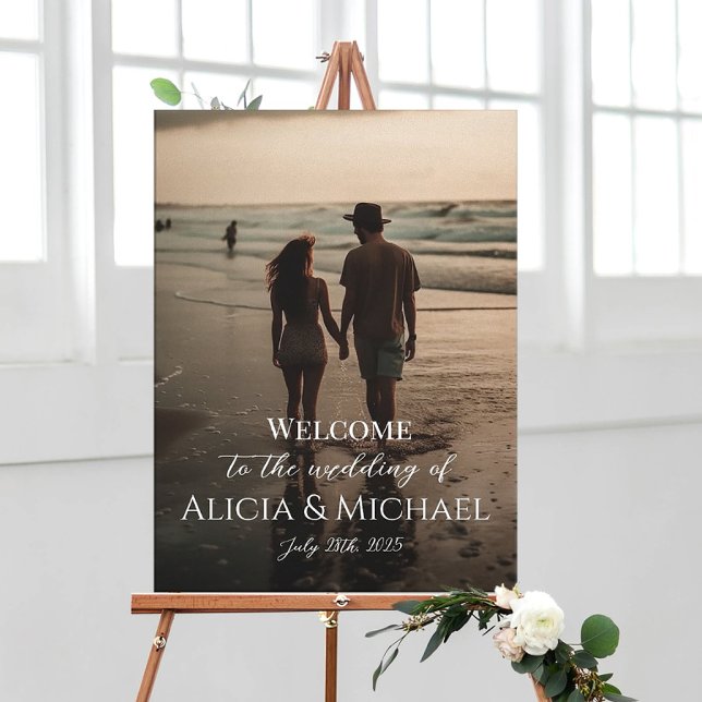 Photo wedding welcome sign canvas print (Creator Uploaded)