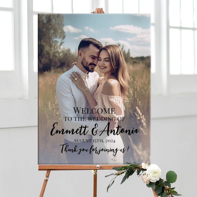 Photo wedding welcome sign elegant (Creator Uploaded)