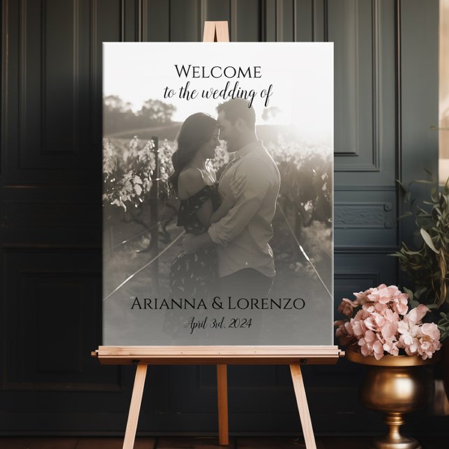 Photo wedding welcome sign elegant calligraphy (Creator Uploaded)