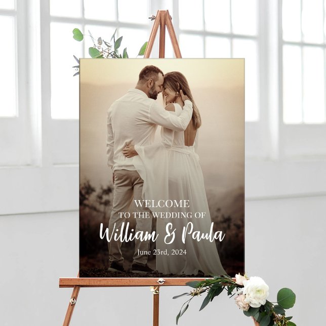 Photo wedding welcome sign elegant foam board (Creator Uploaded)