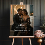 Photo wedding welcome sign elegant foam board<br><div class="desc">Foam Board Perfect for welcoming guests to your wedding. Our Photo Wedding Welcome Sign invites you to embark on a journey of cherished moments and lasting memories. With a captivating snapshot of the happy couple, this sign serves as a timeless memento of our love story. As guests gather to share...</div>