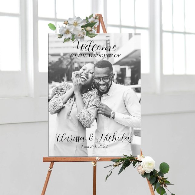 Photo wedding welcome sign fully customizable  (Creator Uploaded)