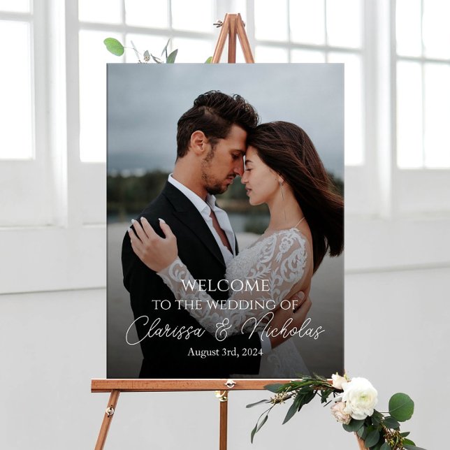 Photo wedding welcome sign fully customizable  (Creator Uploaded)