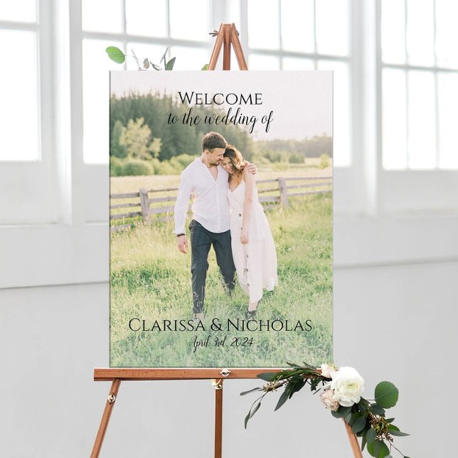 Photo wedding welcome sign fully customizable  (Creator Uploaded)