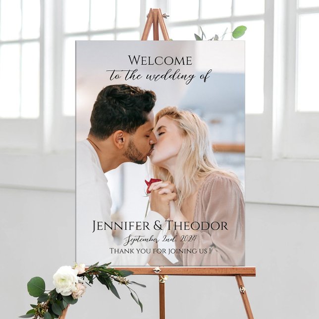 Photo wedding welcome sign fully customizable  (Creator Uploaded)