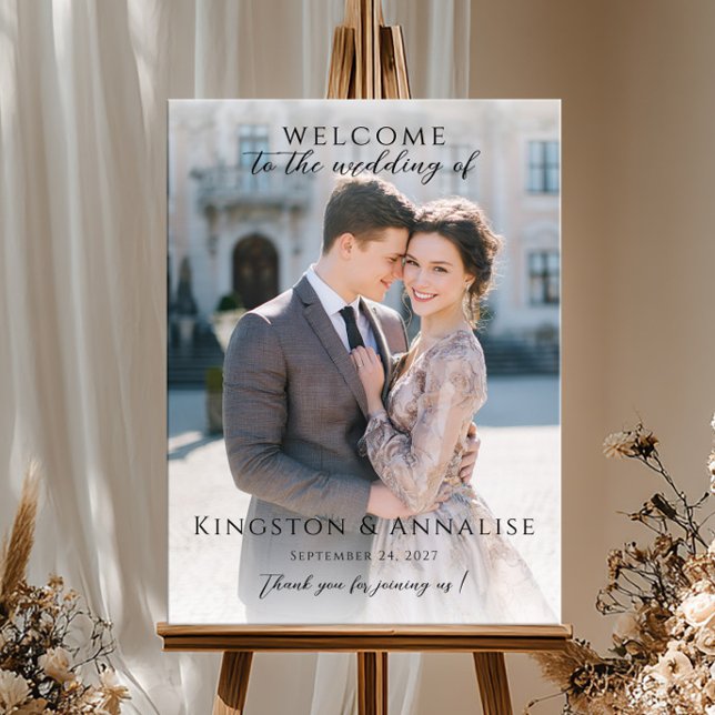 Photo wedding welcome sign, photo wedding welcome poster (Creator Uploaded)
