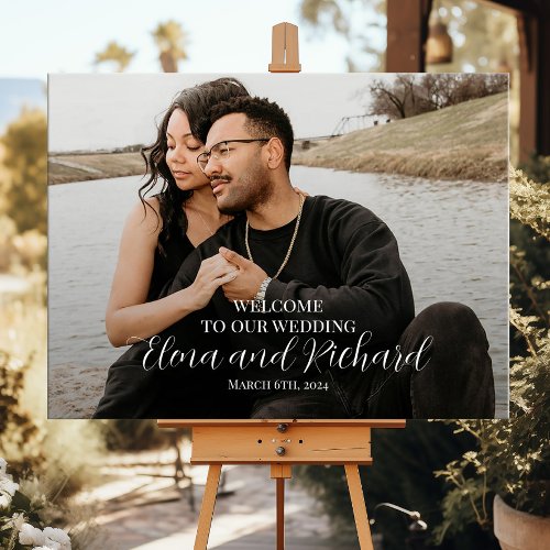 Photo wedding welcome sign poster or download