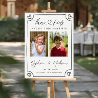 Photo Wedding Welcome Sign, Rehearsal Dinner Decor Foam Board