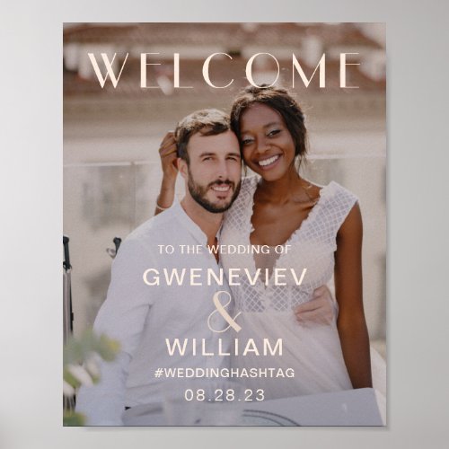 Photo Wedding Welcome Typography Poster