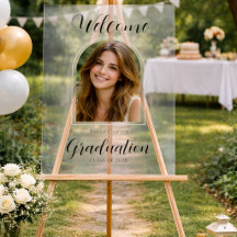 Photo Welcome Graduation Party I | Elegant Script