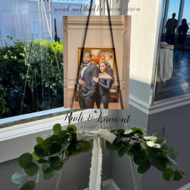 Photo Welcome Sign Acrylic I Wedding (Acrylic Photo Welcome Sign I Wedding)
