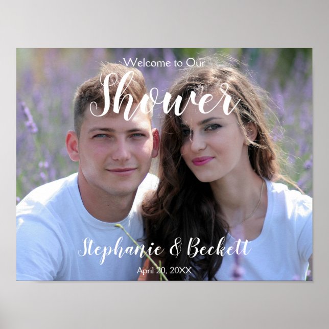 Photo Welcome to Our Shower Sign (Front)