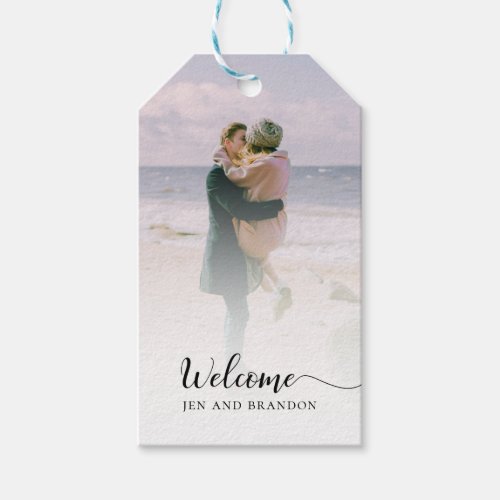 Photo Welcome Wedding Favor Tag