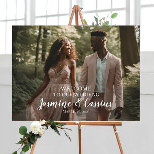Photo welcome wedding sign poster