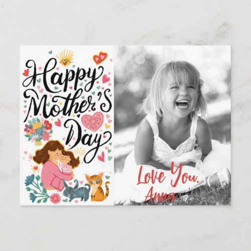 *~* Photo Whimsical Heart Mother&#39;s Day AP72 Holiday Postcard