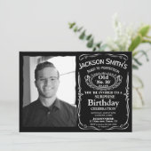 Photo Whiskey birthday invitation Surprise invite (Standing Front)