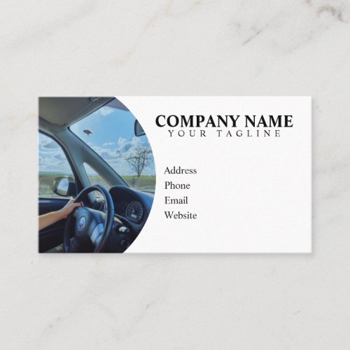 Photo White Auto Glass Business Card