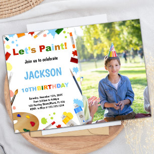 Photo White Dress For Mess Paint Invitations