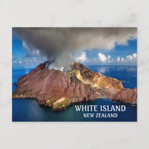 Photo White Island Volcano New Zealand Postcard