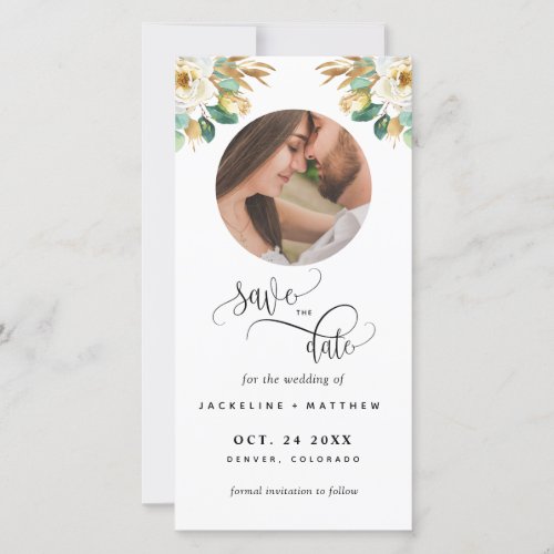 Photo White Mustard Wedding Save The Date Bookmark