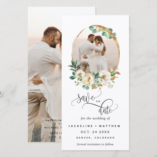 Photo White Mustard Wedding Save The Date Bookmark