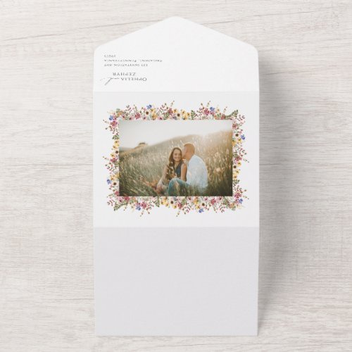 Photo Wildflower Garden Wedding Of Seal and Send All In One Invitation