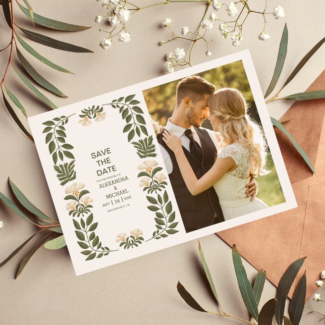Photo Wildflowers Botanical Garden Wedding Save The Date (Creator Uploaded)