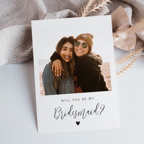 photo will you be my bridesmaid card