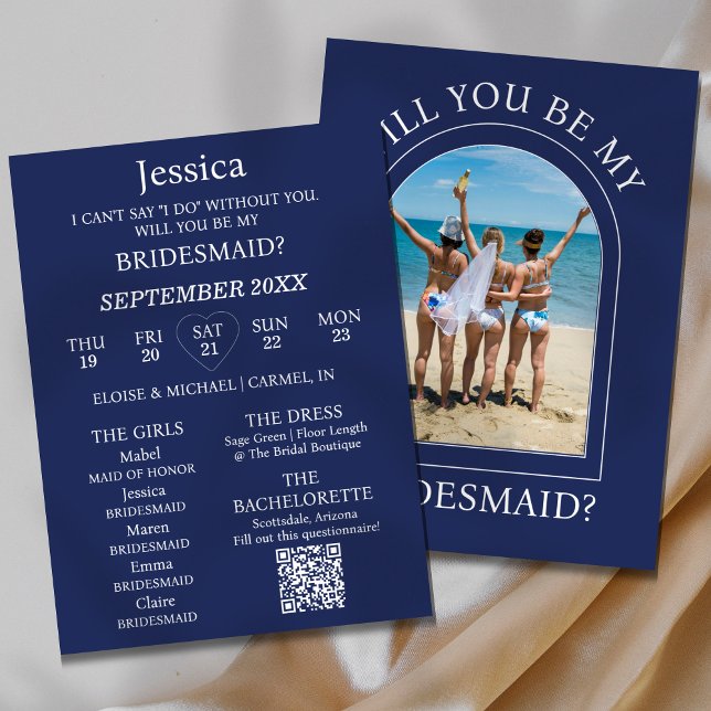 Photo Will You Be My Bridesmaid Proposal Card (Pop the question to your bridal party with this Photo Will You Be My Bridesmaid Proposal Card! )