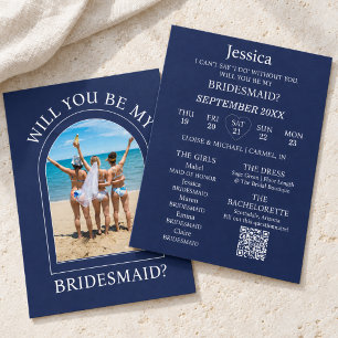 Photo Will You Be My Bridesmaid Proposal Card