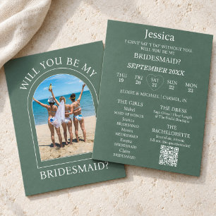 Photo Will You Be My Bridesmaid Proposal Card