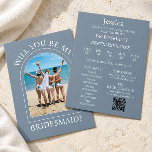 Photo Will You Be My Bridesmaid Proposal Card