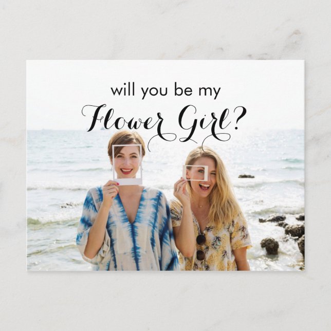 Photo Will You Be My Flower Girl Card (Front)