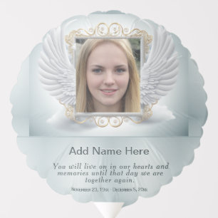 Photo with Angel Wings Balloon