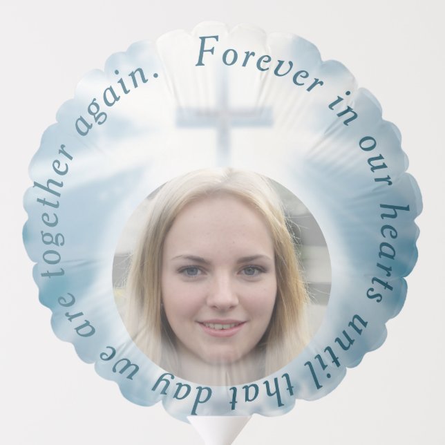 Photo with Cross Memorial Balloon (Back)