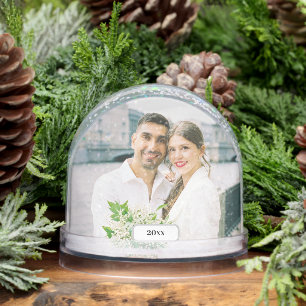 Photo with Date Field Snow Globe
