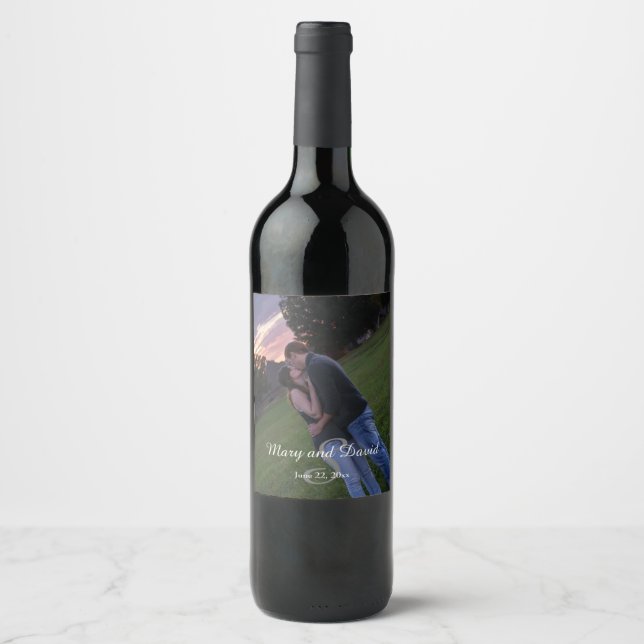 Photo with Monogram Wine Label (Front)