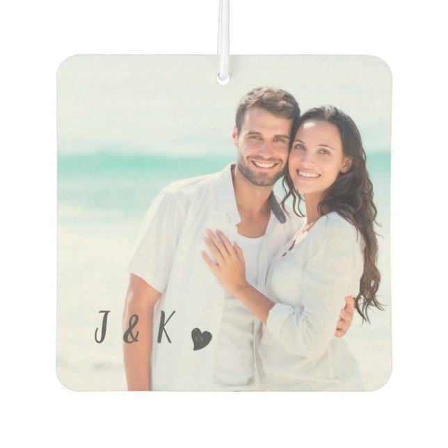 Photo with Name Initials Air Freshener (Front)