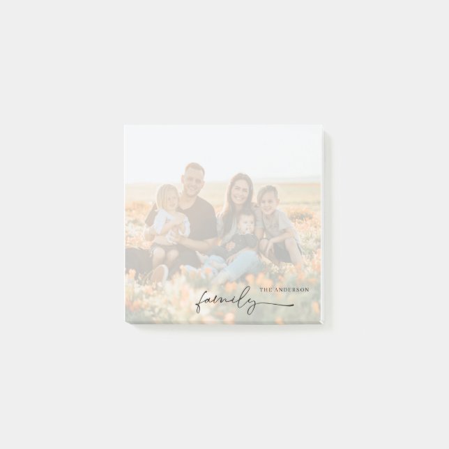 Photo with Name Personalized Faded Notes (Front)