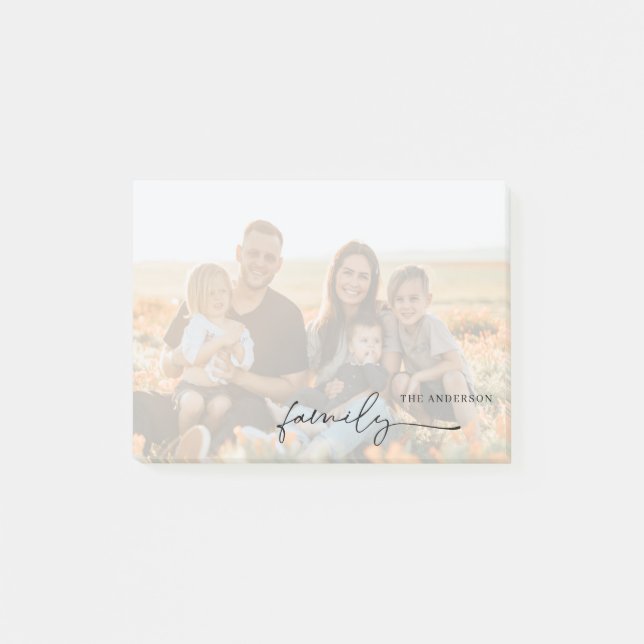 Photo with Name Personalized Faded Notes (Front)