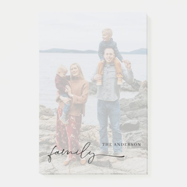 Photo with Name Personalized Faded Notes (Front)